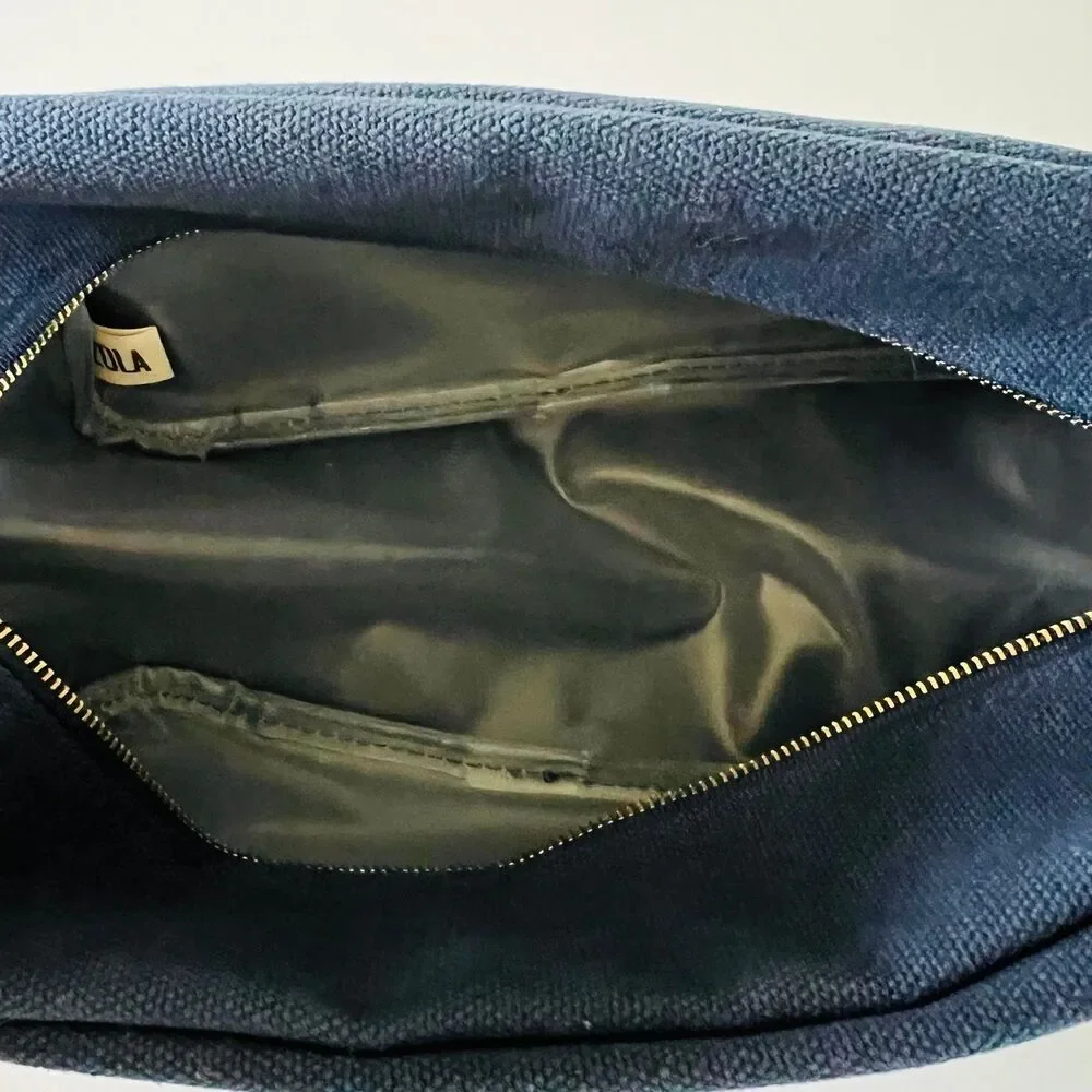 IZOLA Navy Dopp Kit Cosmetic Travel Shaving Shave Bag Tote - 